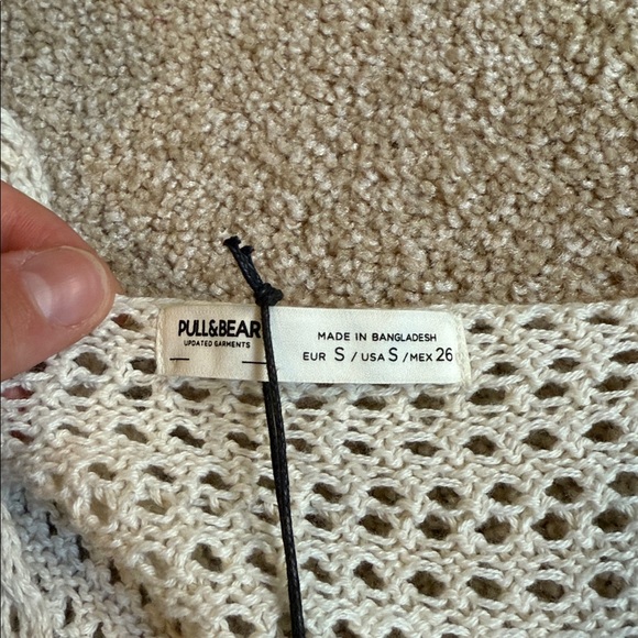 Pull&Bear Cream Crochet Tank Top NWT - Picture 3 of 4